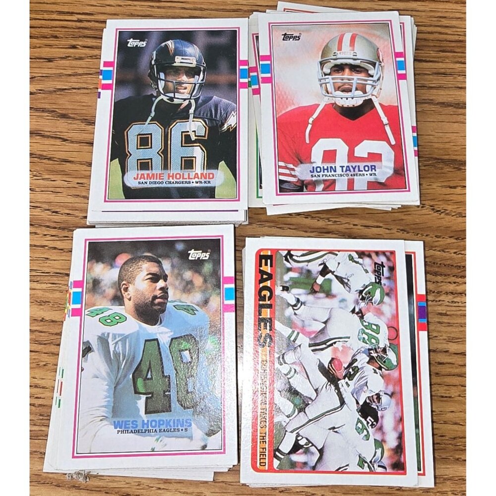 1991 Topps NFL Football Trading Cards Lot - Vintage Player Collectible Set BA4